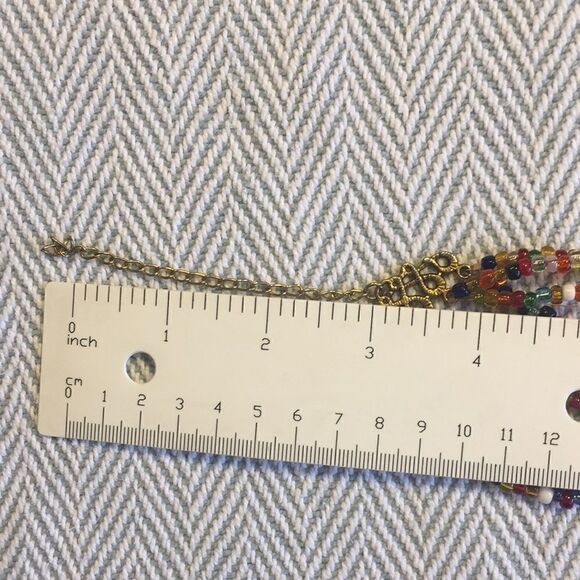 Handcrafted multi strand beaded necklace Aprox 22 " total length, - Picture 13 of 13